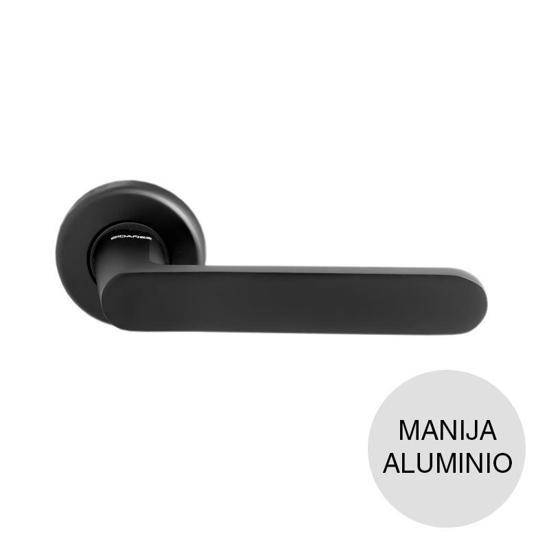 Manija Sirius doble balancin aluminio negro satinado