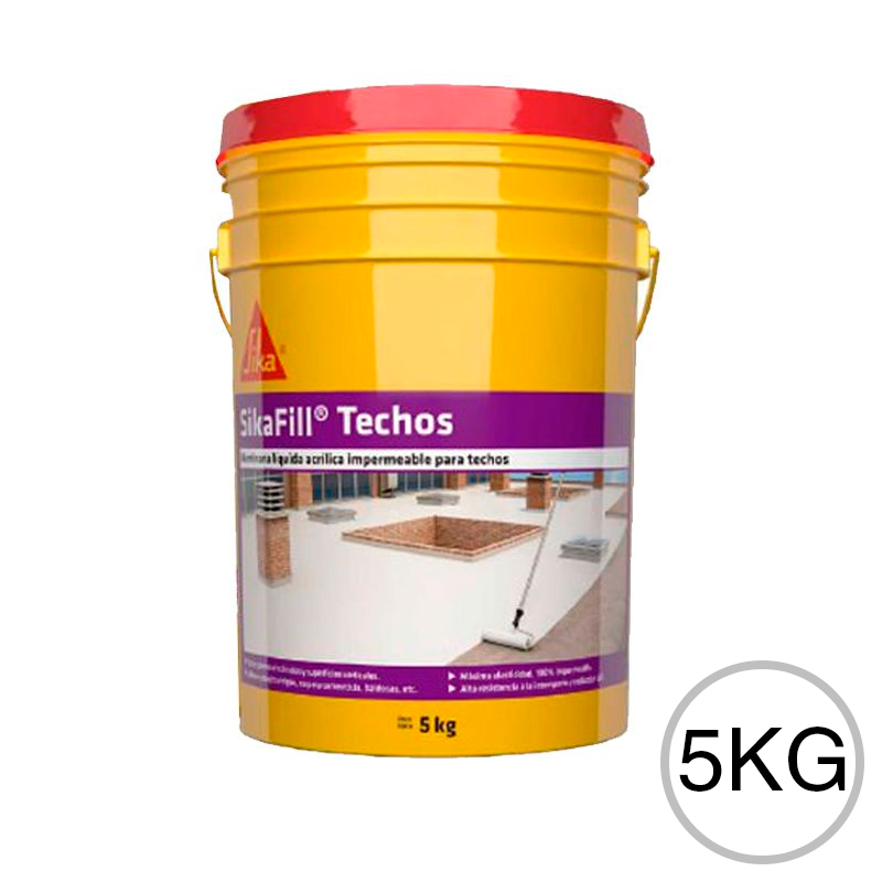 Membrana liquida techos acrilica Sikafill blanco balde x 5kg