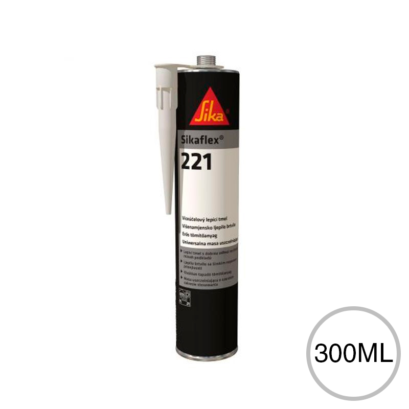 Sellador adhesivo poliuretanico multiproposito Sikaflex-221 blanco cartucho x 300ml