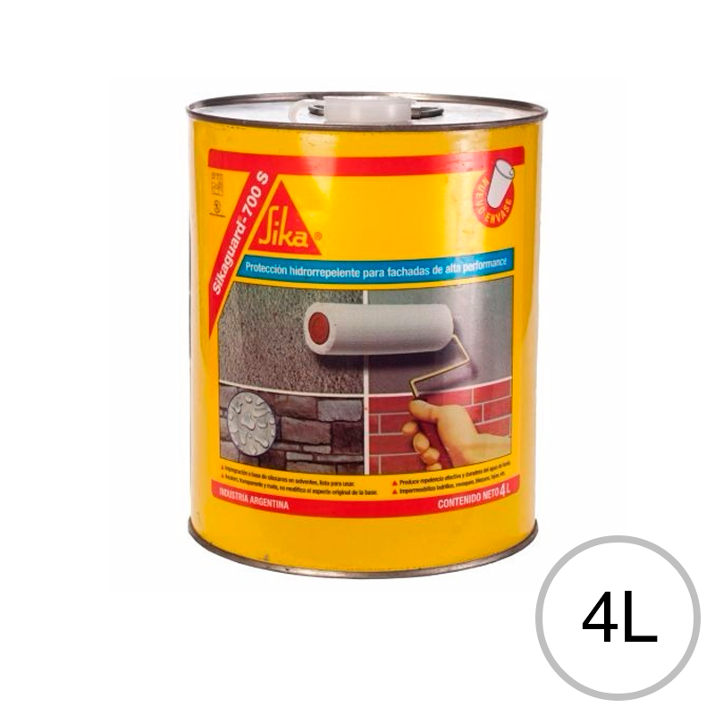 Impermeabilizante protector impregnante hidrorrepelente Sikaguard-700 S larga duracion exterior lata x 4l