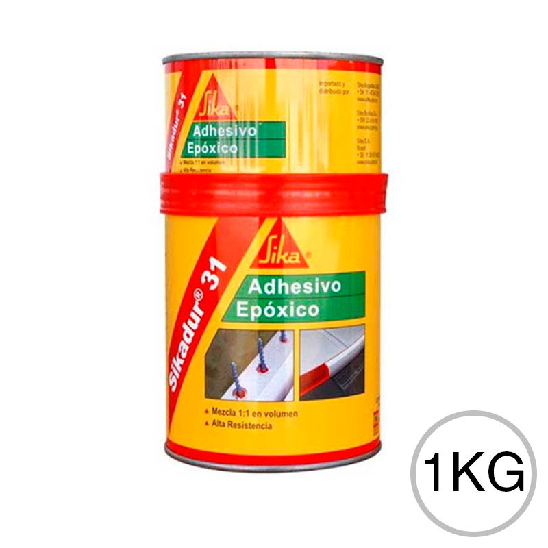 Mortero adhesivo estructural epoxi Sikadur-31 normal doble componente juego pre-dosificado x 1kg