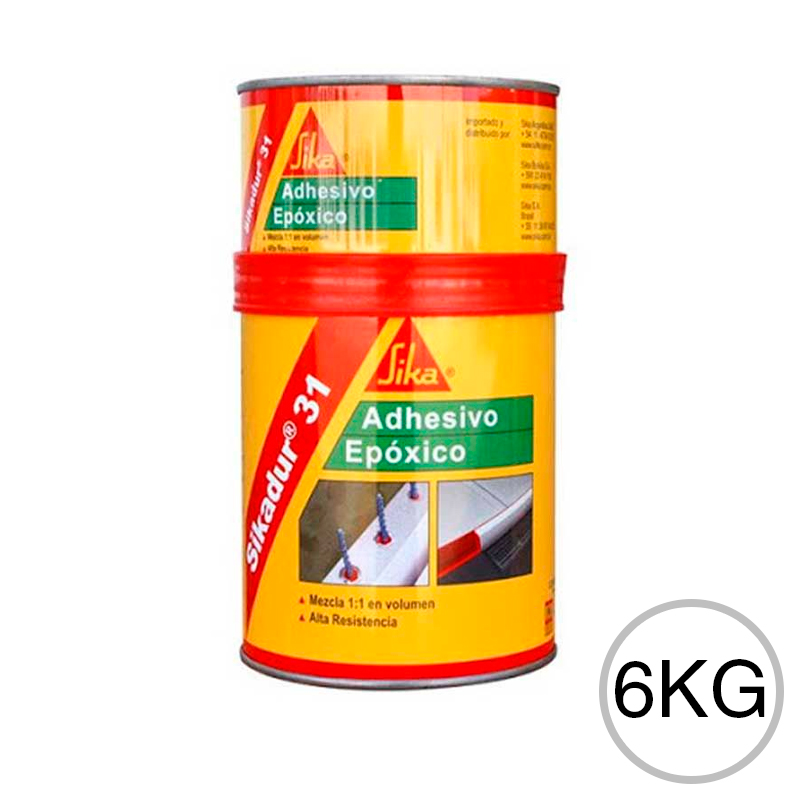Mortero adhesivo estructural epoxi Sikadur-31 normal doble componente juego pre-dosificado x 6kg