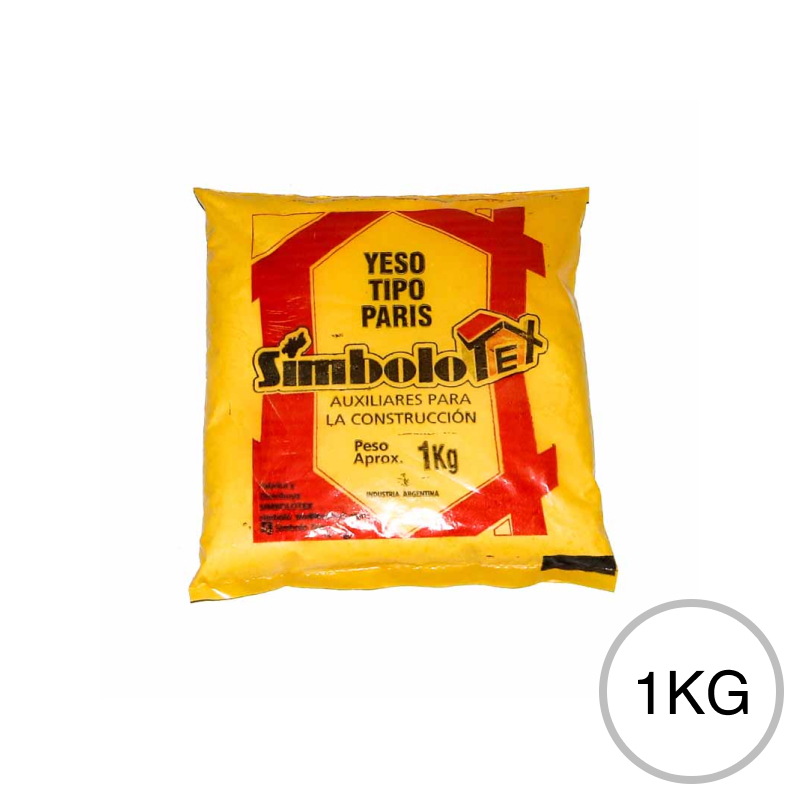 Yeso tipo paris blanco bolsa x 1kg