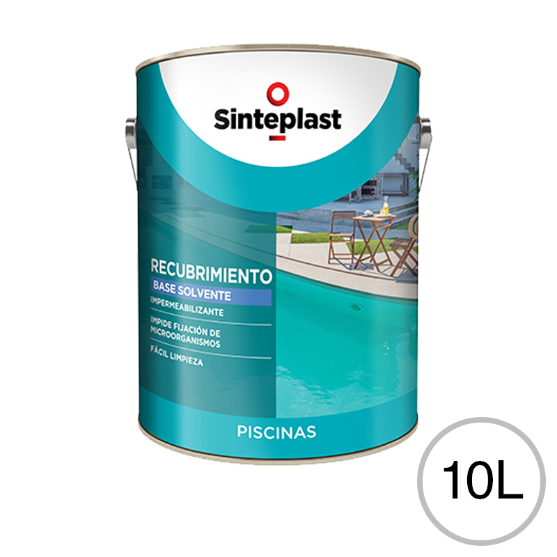 Recubrimiento impermeabilizante piscinas base solvente blanco mate sedoso lata x 10l