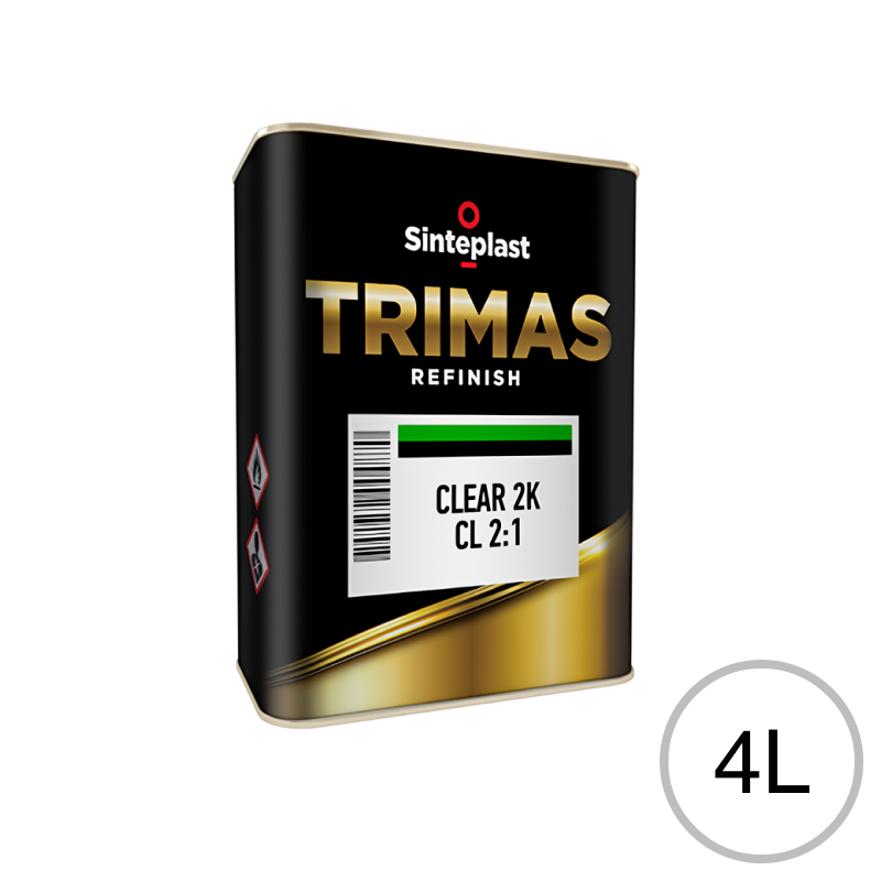 Barniz p/automotores bicomponente Clear 2K CL 2:1 transparente brillante lata x 4l