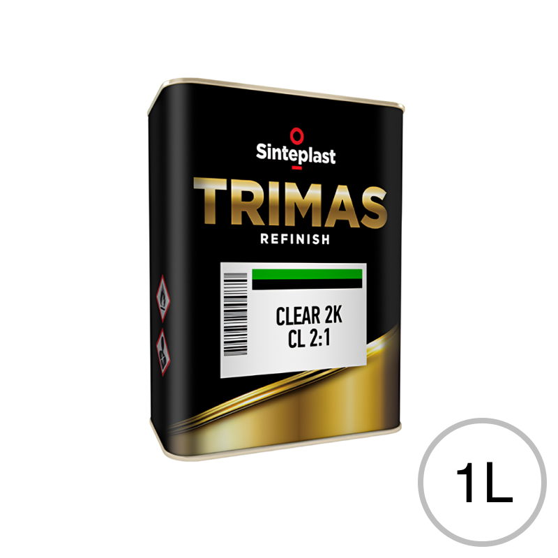 Barniz p/automotores bicomponente Clear 2K CL 2:1 transparente brillante lata x 1l