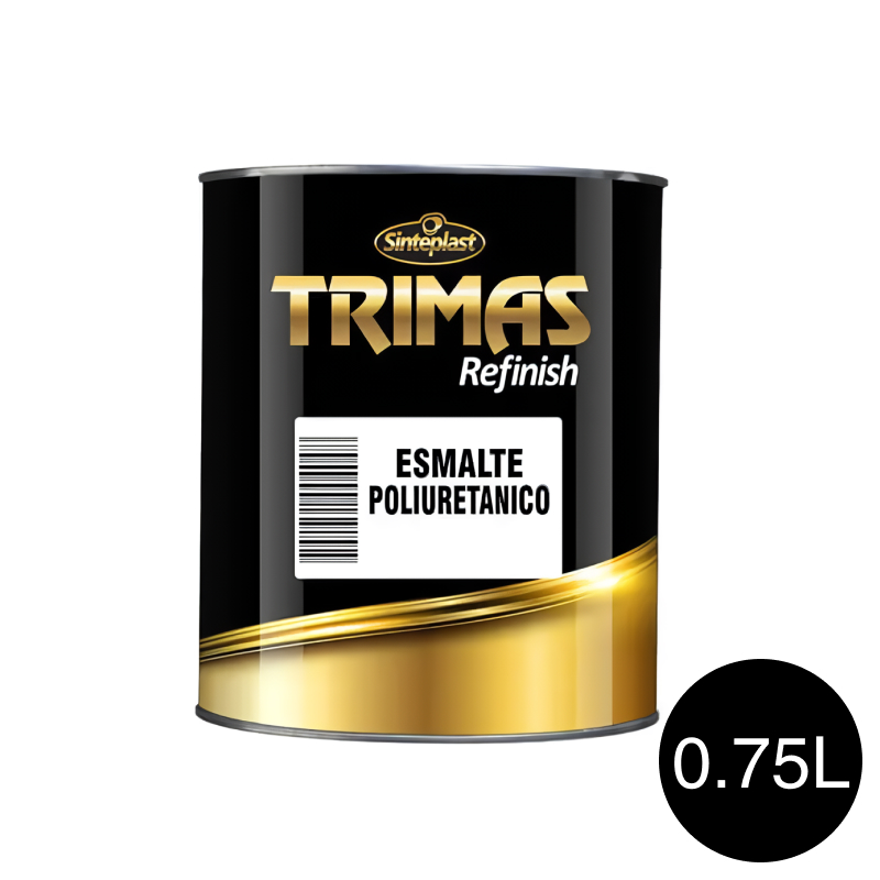 Esmalte poliuretanico Trimas 3 en 1 negro brillante lata x 0.75l