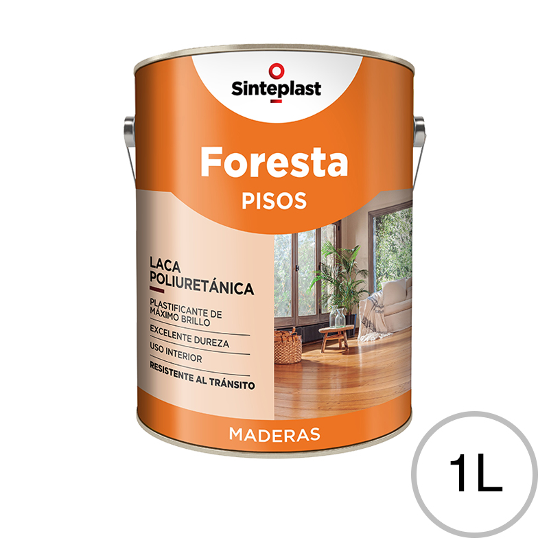 Laca poliuretanica Foresta pisos madera interior incoloro brillante lata x 1l