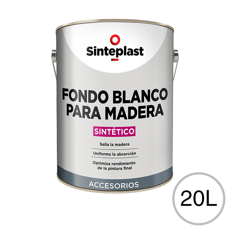Fondo sintetico maderas exterior interior blanco mate lata x 20l