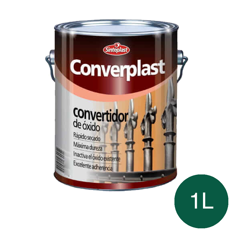 Convertidor de oxido Converplast exterior interior verde mate lata x 1l