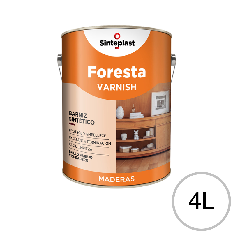 Barniz sintetico Foresta Varnish exterior interior incoloro mate lata x 4l