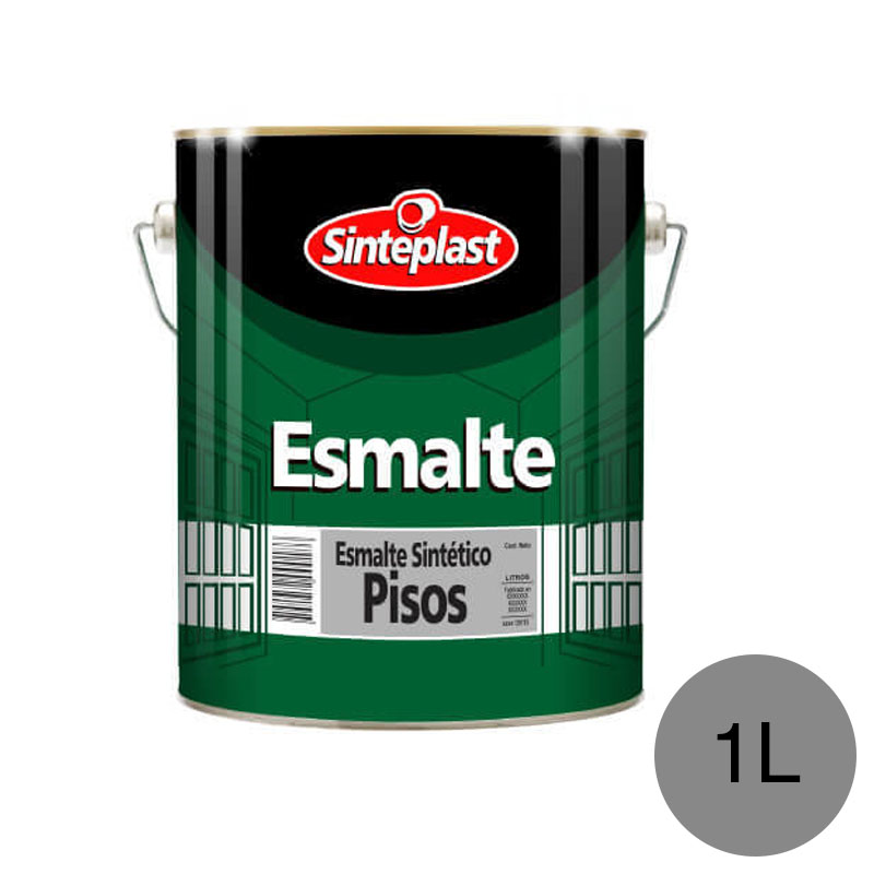Esmalte sintetico pisos exterior interior gris semi mate lata x 1l