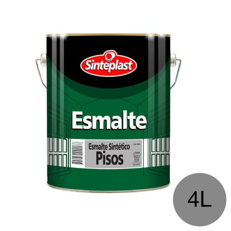 Esmalte sintetico pisos exterior interior gris semi mate lata x 4l