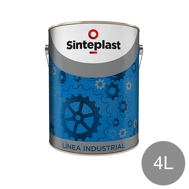 Esmalte sintetico industrial DTM Sintesmal exterior interior gris brillante lata x 4l