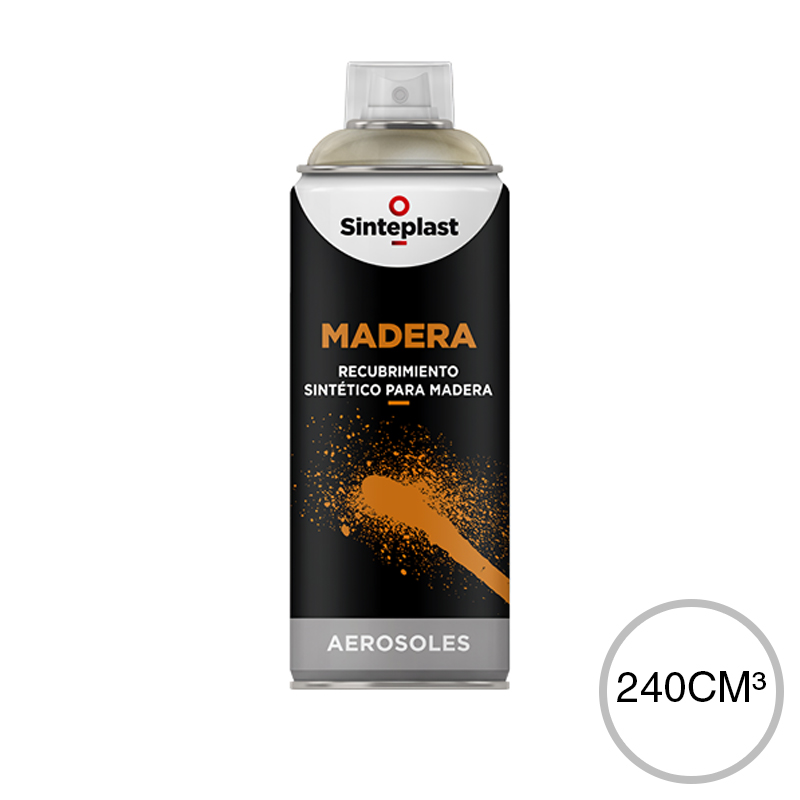 Recubrimiento sintetico Madera exterior interior transparente brillante aerosol x 240cm³