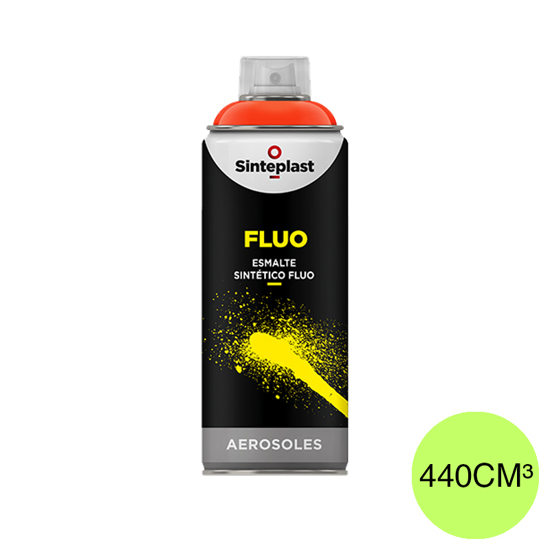 Esmalte sintetico Fluo exterior interior verde brillante aerosol x 440cm³