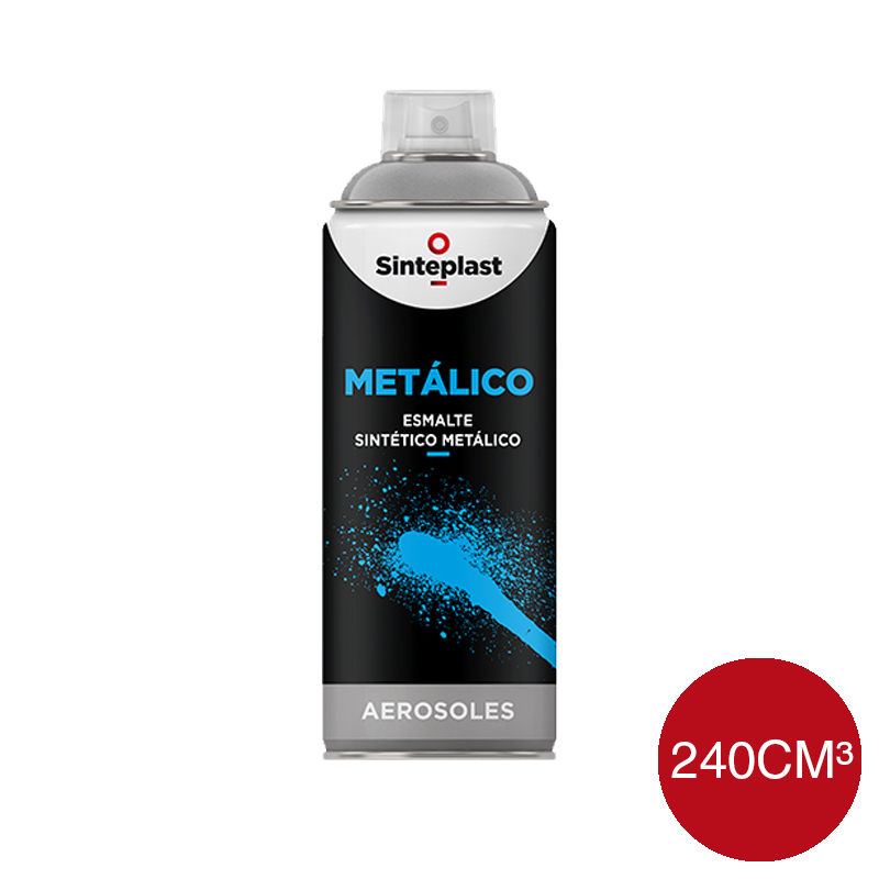 Esmalte sintetico Metalico exterior interior rojo brillante aerosol x 240cm³