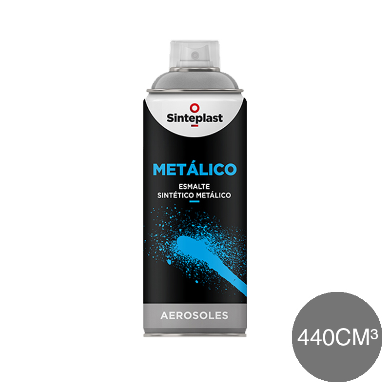 Esmalte sintetico Metalico exterior interior gris medio brillante aerosol x 440cm³
