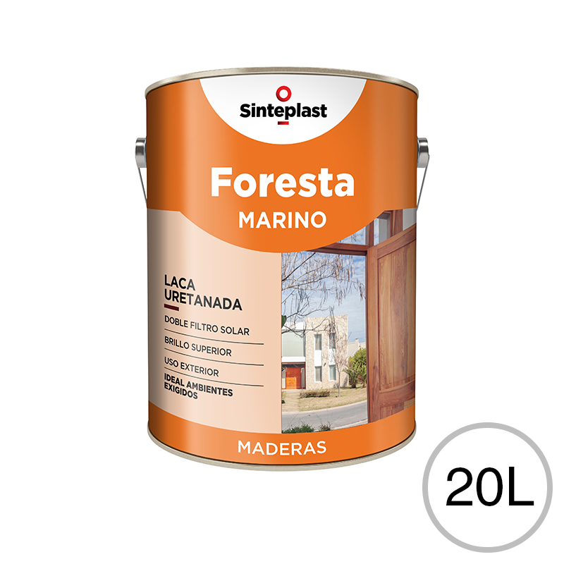 Laca uretanada premium madera Foresta Marino exterior interior incoloro brillante lata x 20l