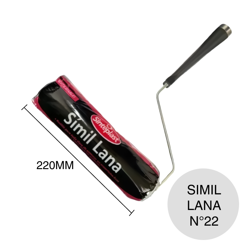 Rodillo N°22 simil lana tubo ø 45mm x 220mm