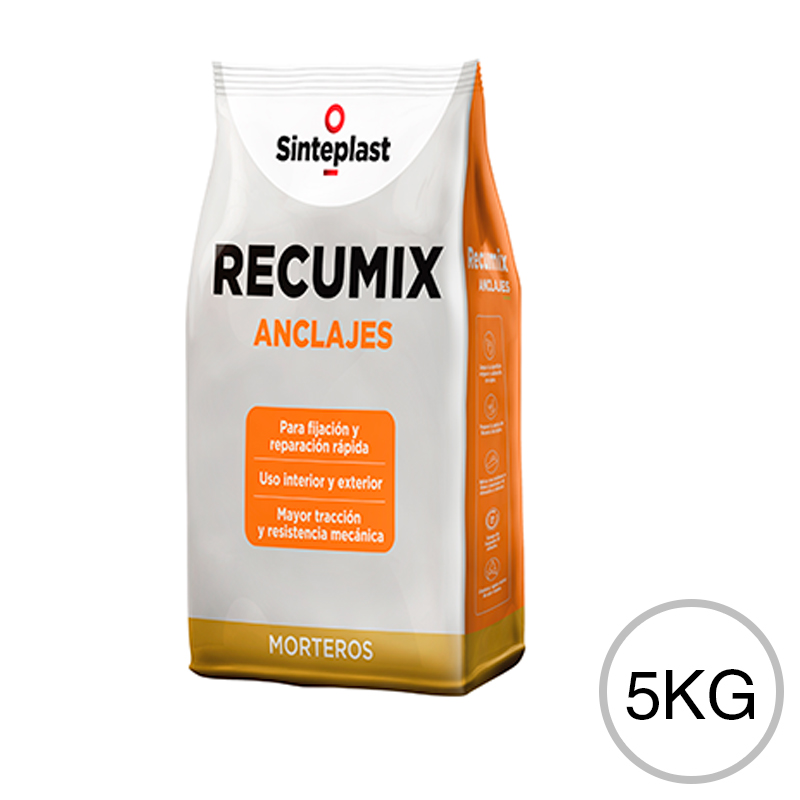 Mortero anclaje Recumix gris bolsa x 5kg
