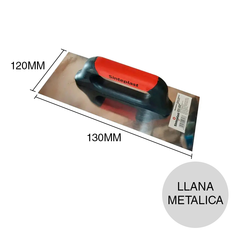 Llana yesero metalica mango plastico 120mm x 130mm