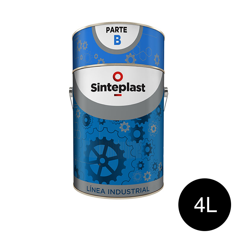 Esmalte epoxi bicomponente Sintepox pisos HB negro semi mate lata x 4l