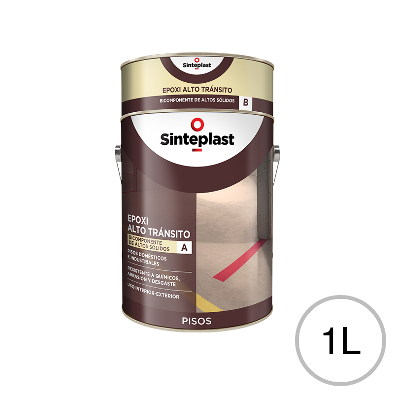 Recubrimiento epoxi pisos Recufloor alto transito exterior interior blanco semimate lata x 1l