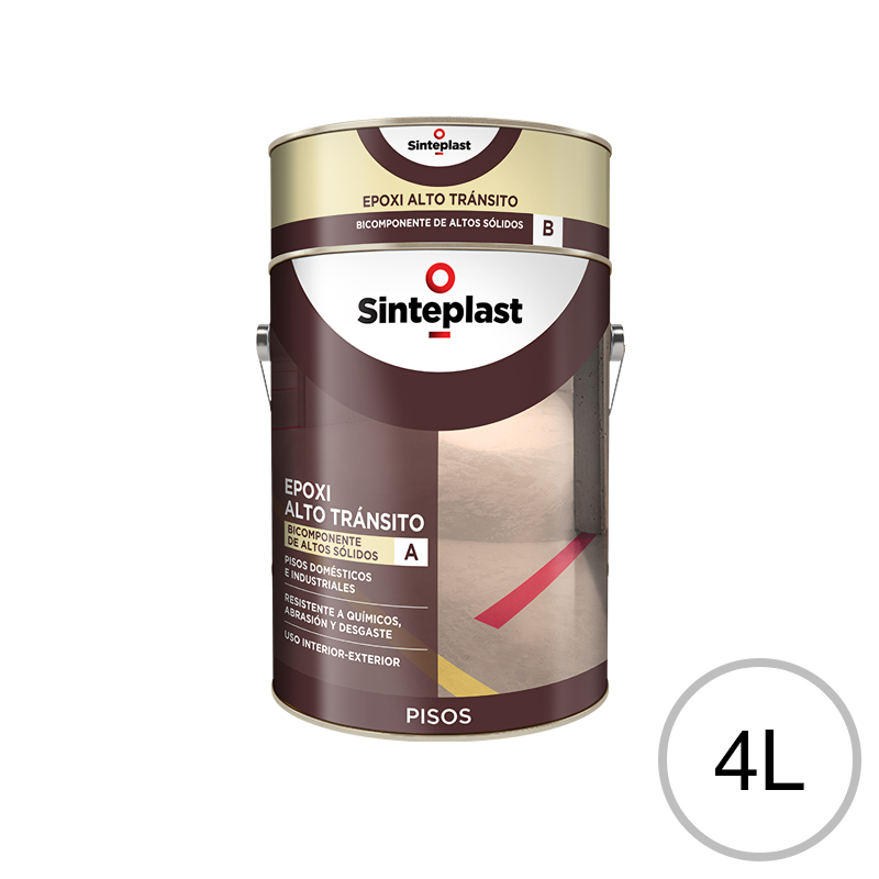 Recubrimiento epoxi pisos Recufloor alto transito exterior interior blanco semimate lata x 4l