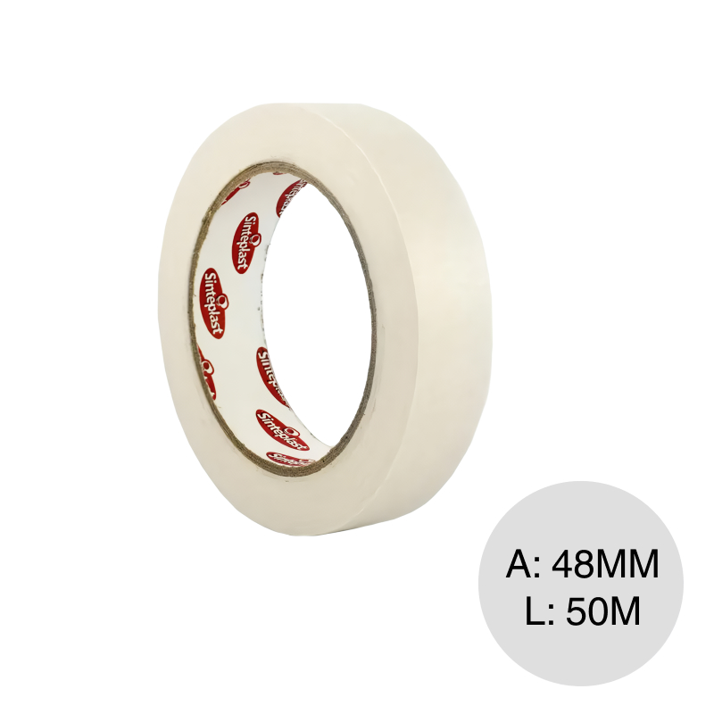 Cinta enmascarar papel obra blanco rollo x 48mm x 50m