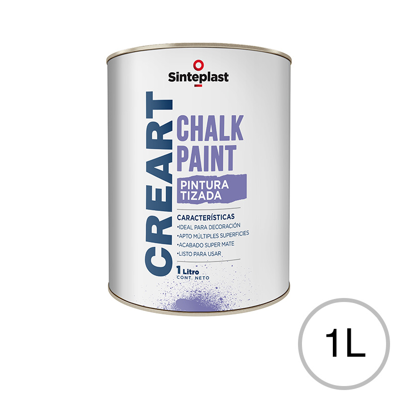 Pintura acrilica tizada Creart Chalk Paint interior transparente mate lata x 1l