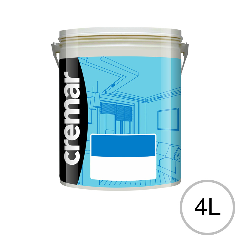 Pintura latex acrilica Cremar interior blanco mate balde x 4l