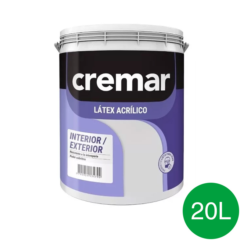 Pintura latex acrilica Cremar exterior interior verde bosque balde x 20l