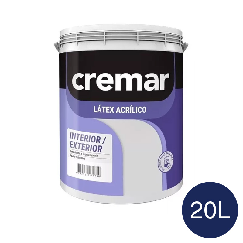 Pintura latex acrilica Cremar exterior interior azul noche balde x 20l