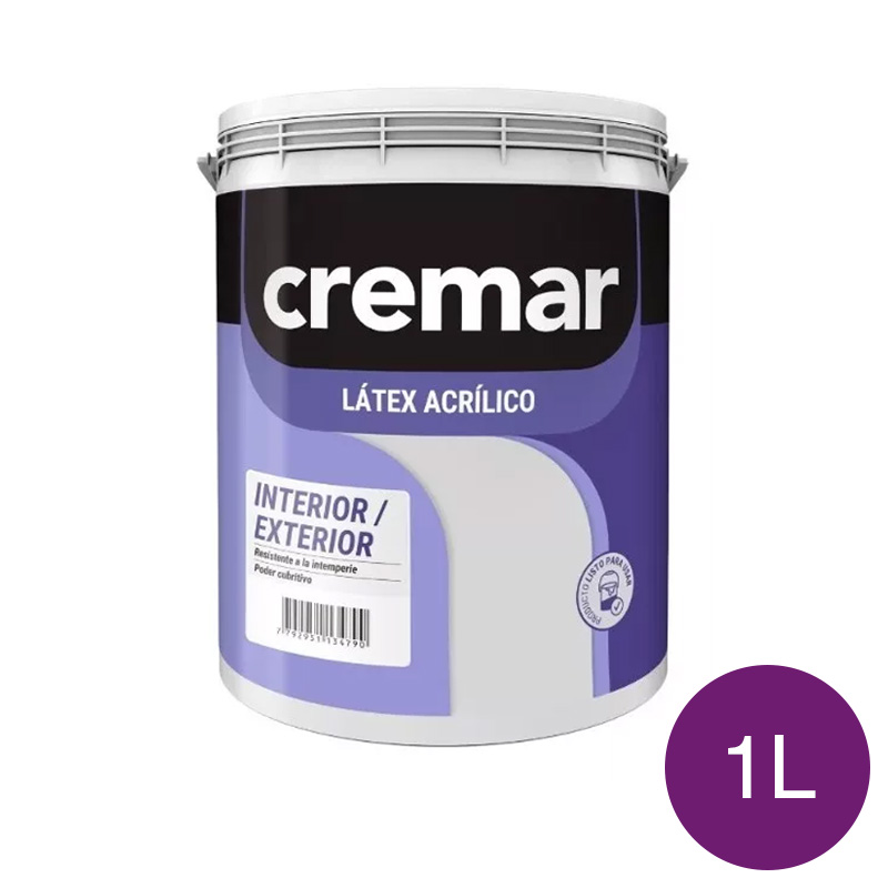 Pintura latex acrilica Cremar exterior interior violeta estelar balde x 1l