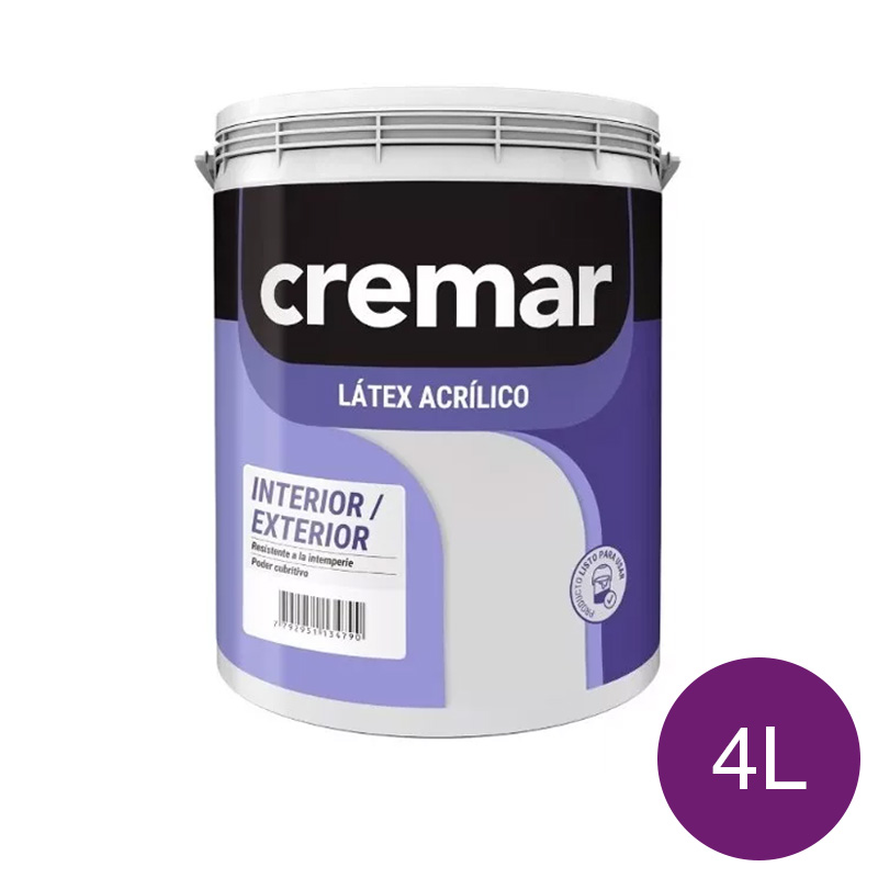 Pintura latex acrilica Cremar exterior interior violeta estelar balde x 4l