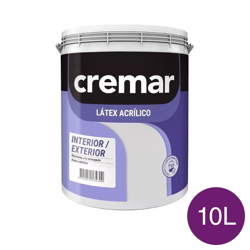 Pintura latex acrilica Cremar exterior interior violeta estelar balde x 10l