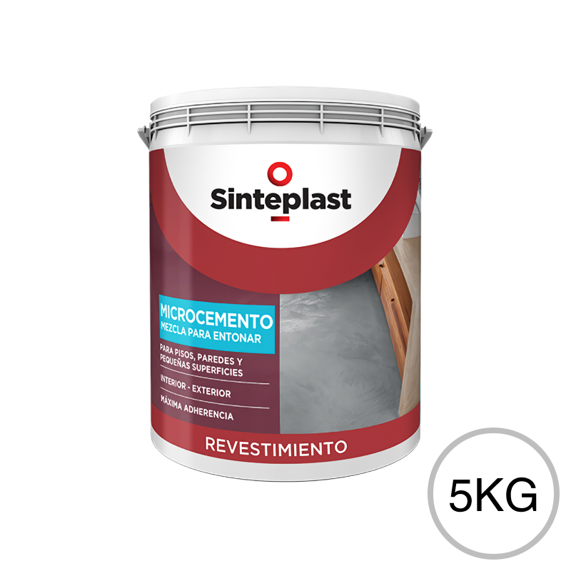 Base p/revestimiento Recuplast Microcemento p/colorear balde x 5kg