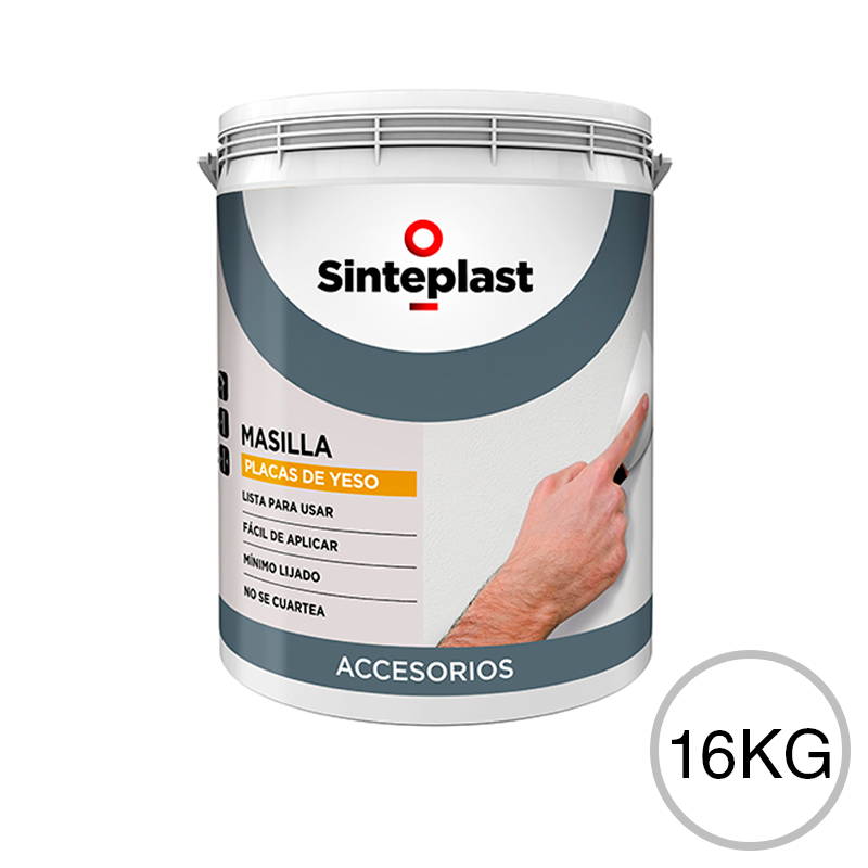 Masilla tomado juntas placas yeso construccion seco blanco balde x 16kg