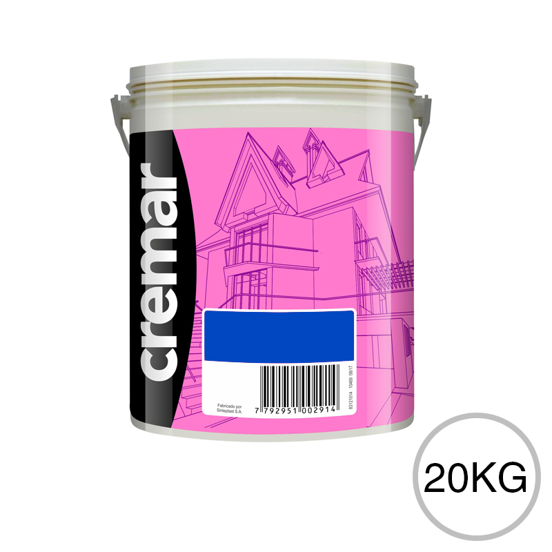 Membrana liquida impermeabilizante acrilica Cremar techos y muros exterior blanco balde x 20kg