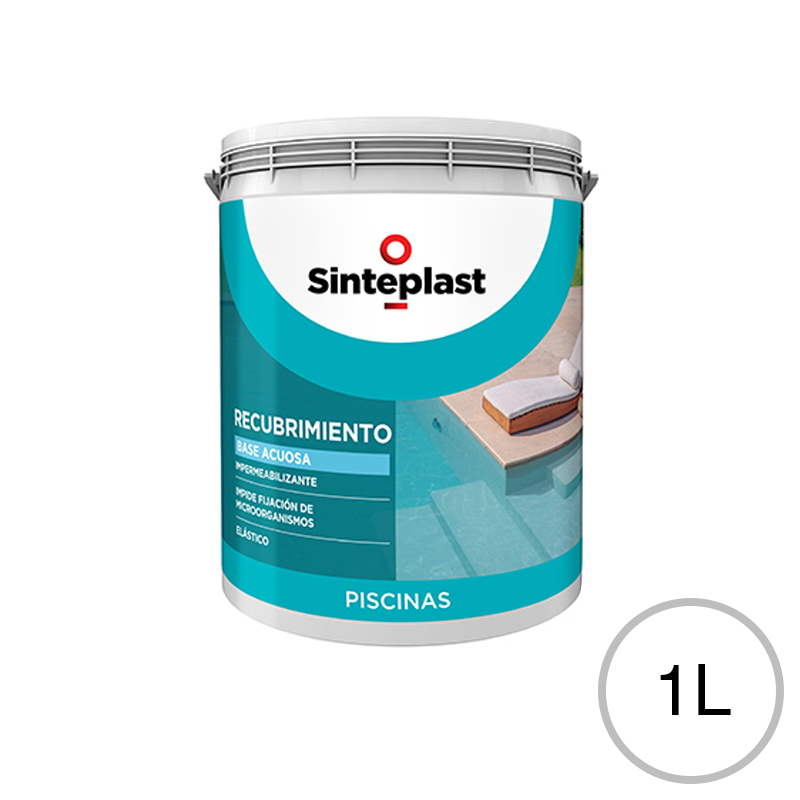 Recubrimiento impermeabilizante piscinas base acuosa blanco mate sedoso balde x 1l