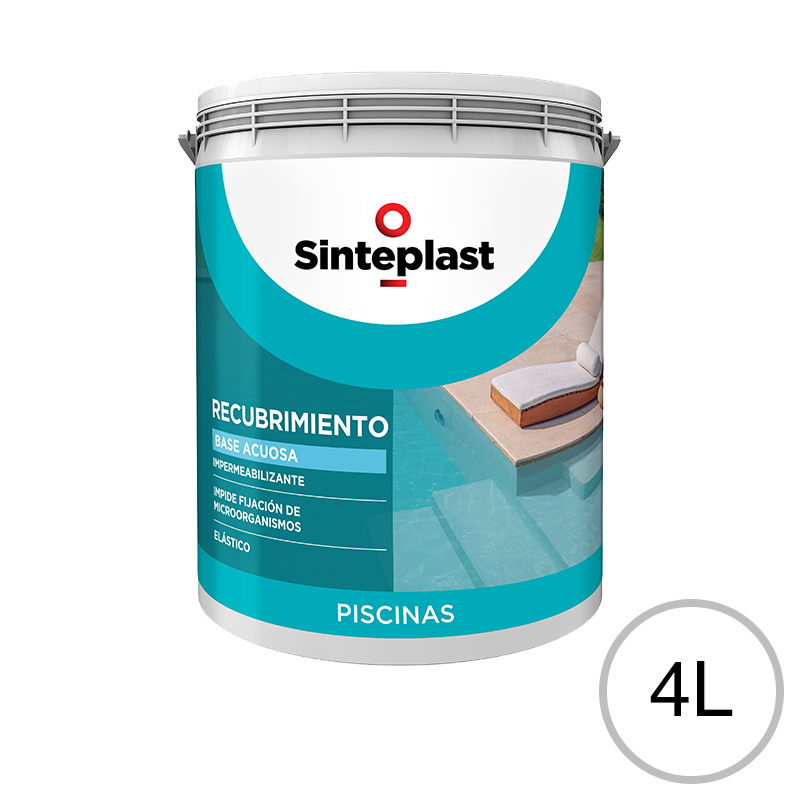 Recubrimiento impermeabilizante piscinas base acuosa blanco mate sedoso balde x 4l