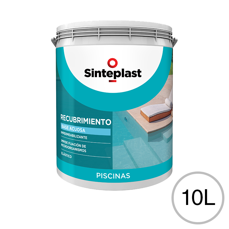 Recubrimiento impermeabilizante piscinas base acuosa blanco mate sedoso balde x 10l