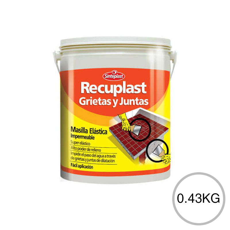 Masilla elastica Recuplast Grietas y Juntas blanco balde x 0.43kg
