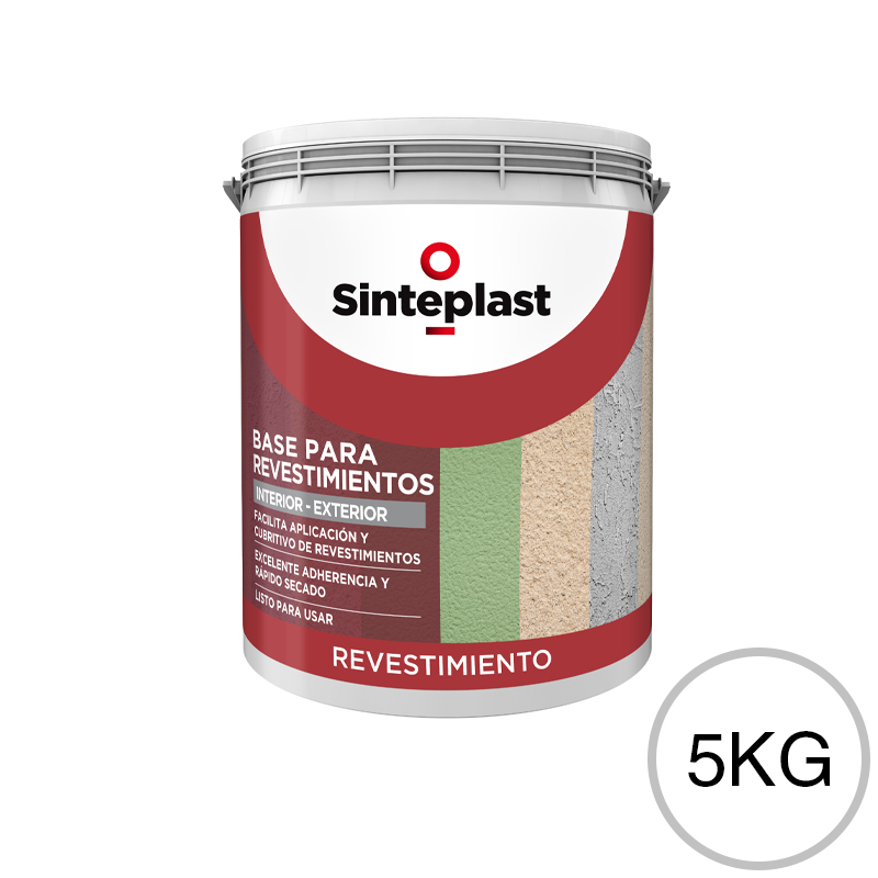 Revestimiento base acrilico exterior interior blanco mate balde x 5kg