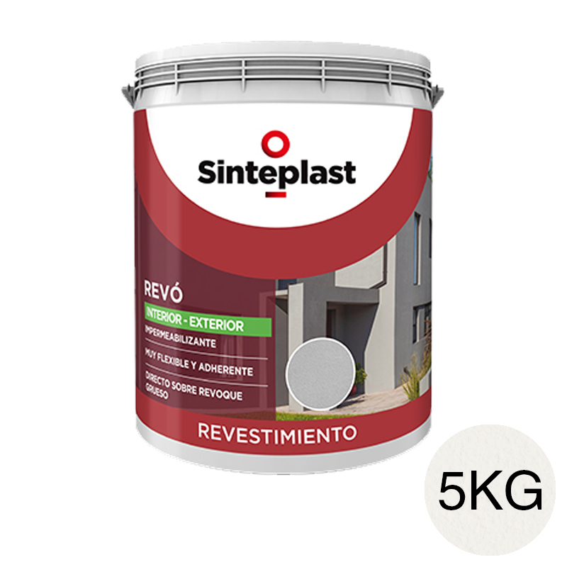 Revestimiento acrilico decorativo Revo exterior interior blanco mate balde x 5kg