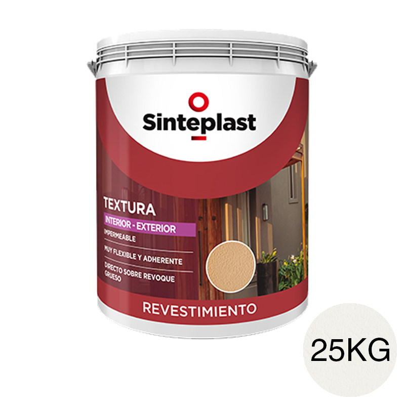 Revestimiento acrilico decorativo Textura media exterior interior blanco mate balde x 25kg