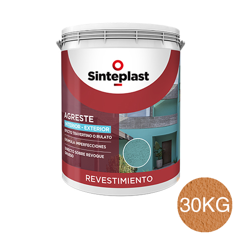 Revestimiento acrilico decorativo Agreste textura media exterior interior toscana mate balde x 30kg