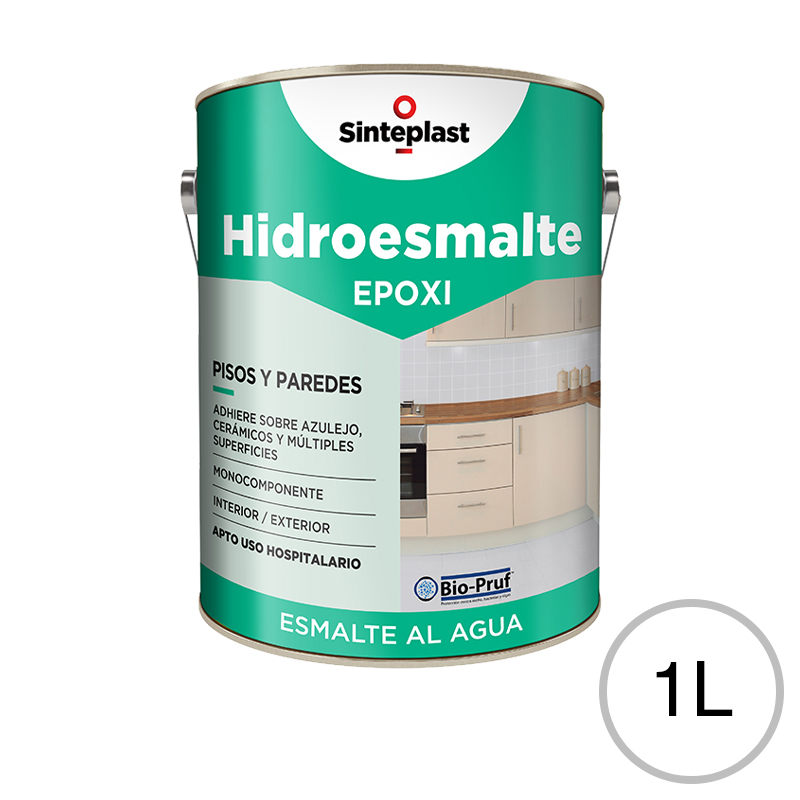 Hidroesmalte epoxi pisos paredes exterior interior blanco satinado lata x 1l