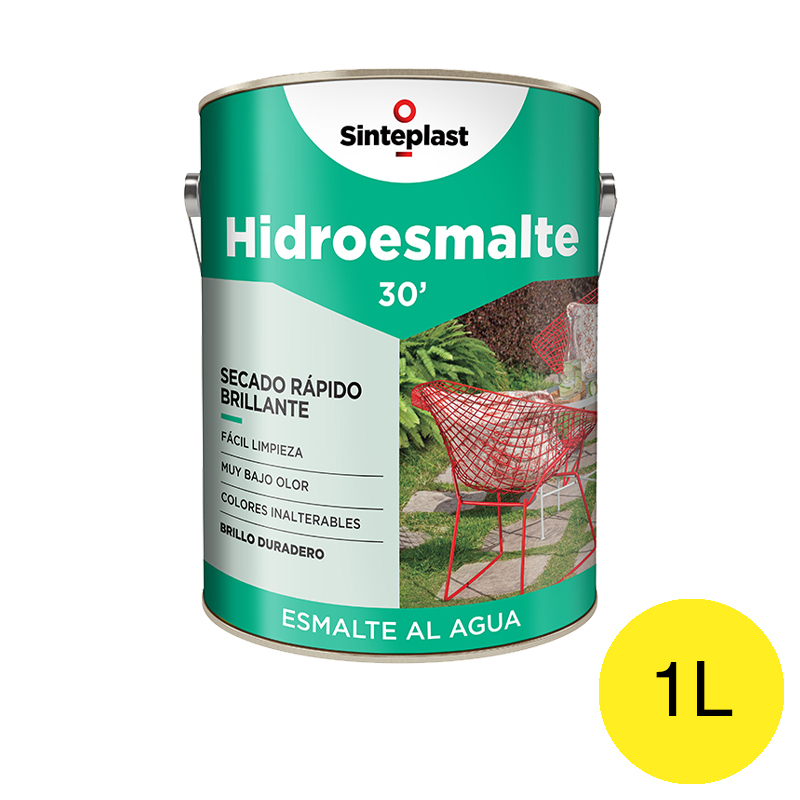 Hidroesmalte acrilico secado rapido amarillo brillante lata x 1l